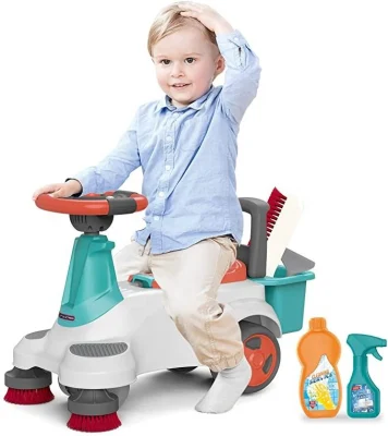 Brinquedos de passeio para crianças com banheiro de treinamento Potty Street Sweeper Toy 3 em 1 Brinquedos de carro para crianças Ride-Ons com compartimento de armazenamento Potty Brinquedos de equitação